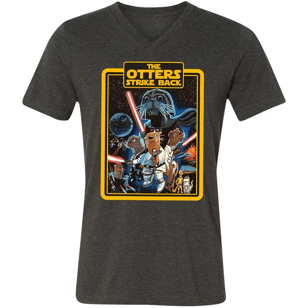 Unisex V-Neck T-Shirt - VFL939FE - Dark Grey Heather - 8