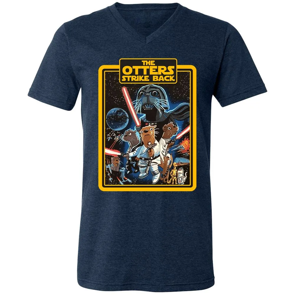 Unisex V-Neck T-Shirt - VFL939FE - Heather Navy - 15