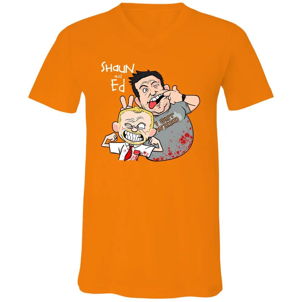 Unisex V-Neck T-Shirt - GMFDQZTN - Orange - 11