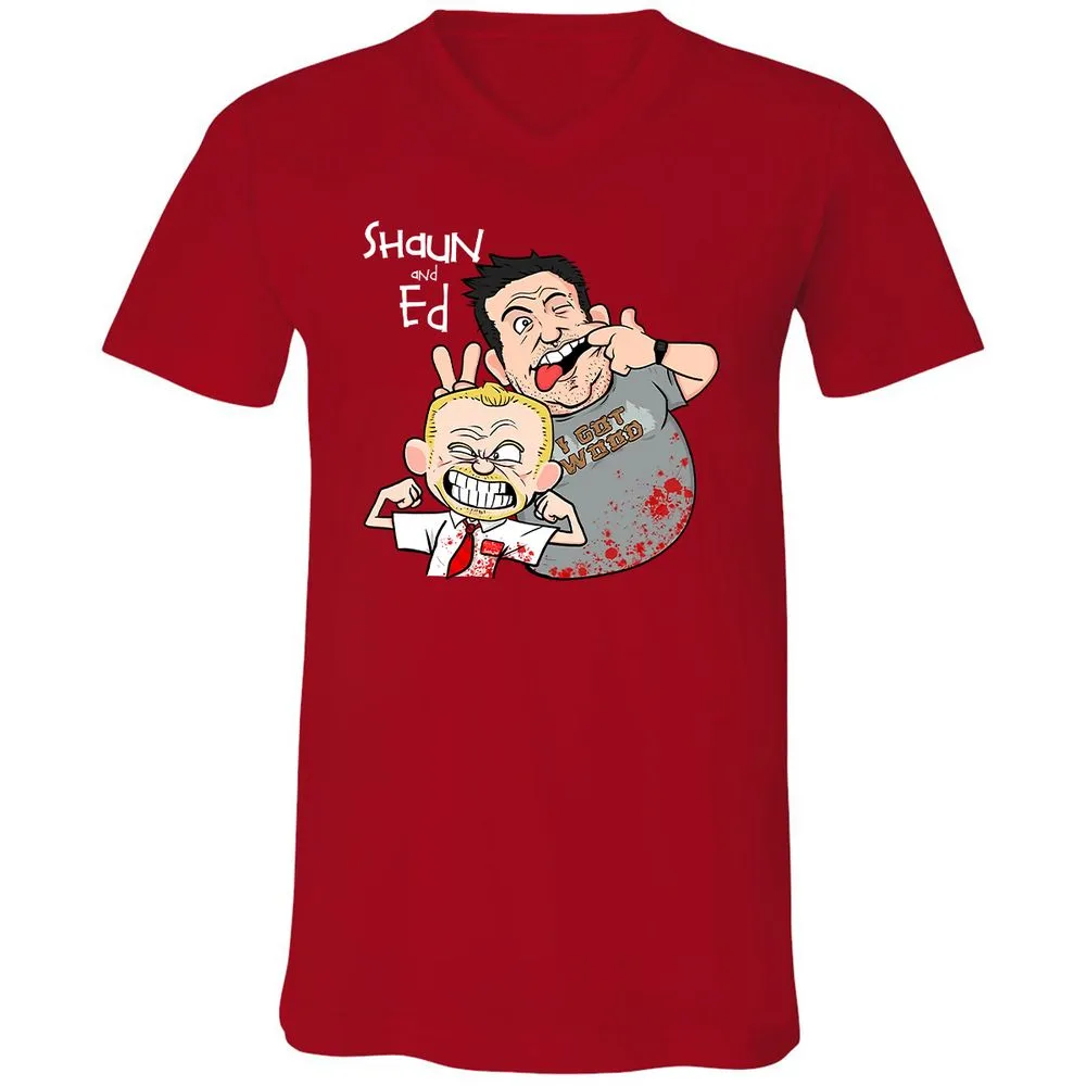 Unisex V-Neck T-Shirt - GMFDQZTN - Red - 3