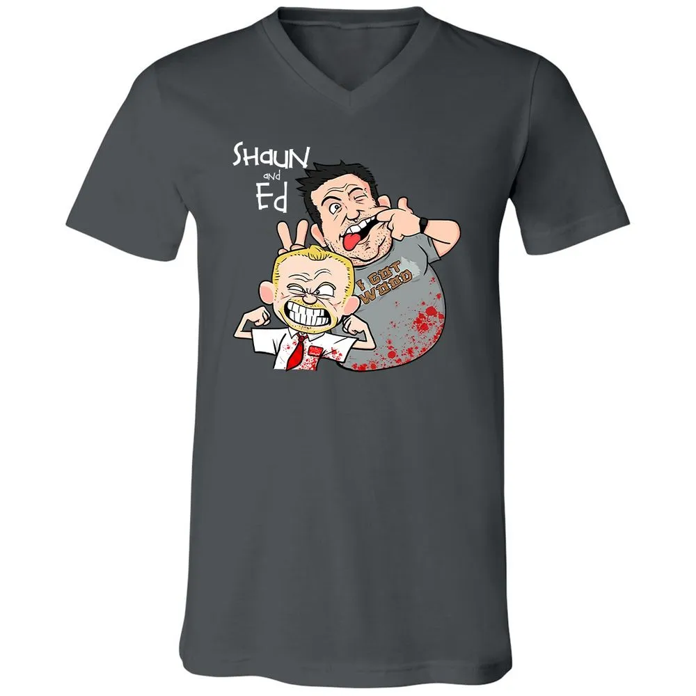 Unisex V-Neck T-Shirt - GMFDQZTN - Asphalt - 12