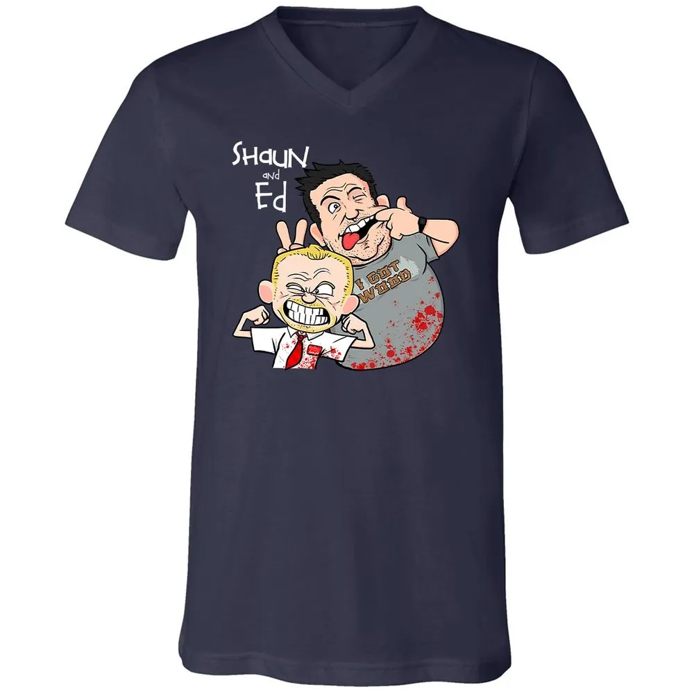 Unisex V-Neck T-Shirt - GMFDQZTN - Navy - 2