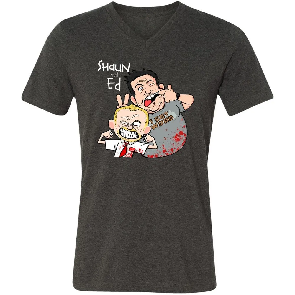 Unisex V-Neck T-Shirt - GMFDQZTN - Dark Grey Heather - 8