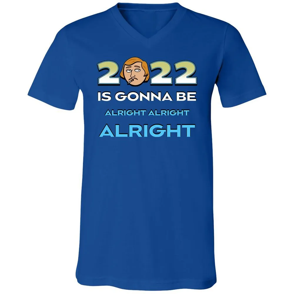Unisex V-Neck T-Shirt - B6TH4GFD - True Royal - 4