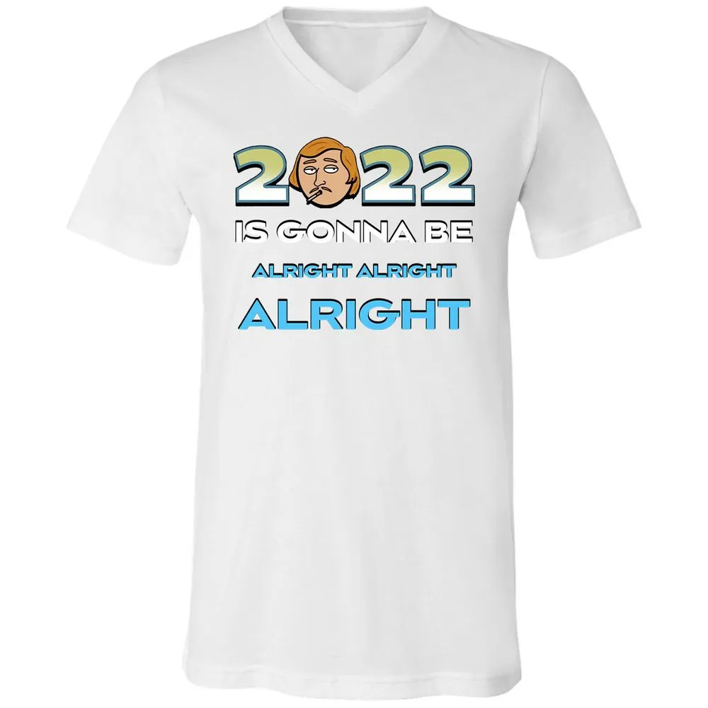 Unisex V-Neck T-Shirt - B6TH4GFD - White - 5