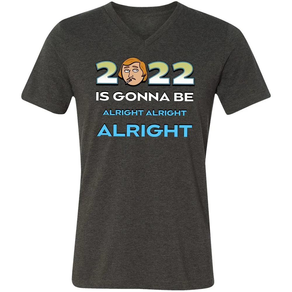 Unisex V-Neck T-Shirt - B6TH4GFD - Dark Grey Heather - 8