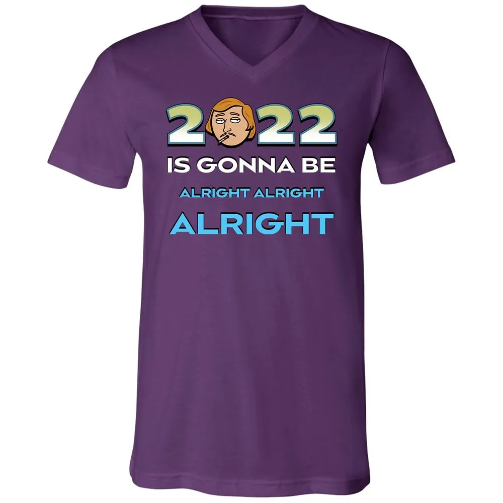 Unisex V-Neck T-Shirt - B6TH4GFD - Team Purple - 9