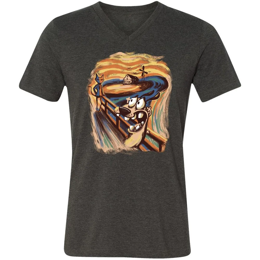Unisex V-Neck T-Shirt - 6RUA22HA - Dark Grey Heather - 8