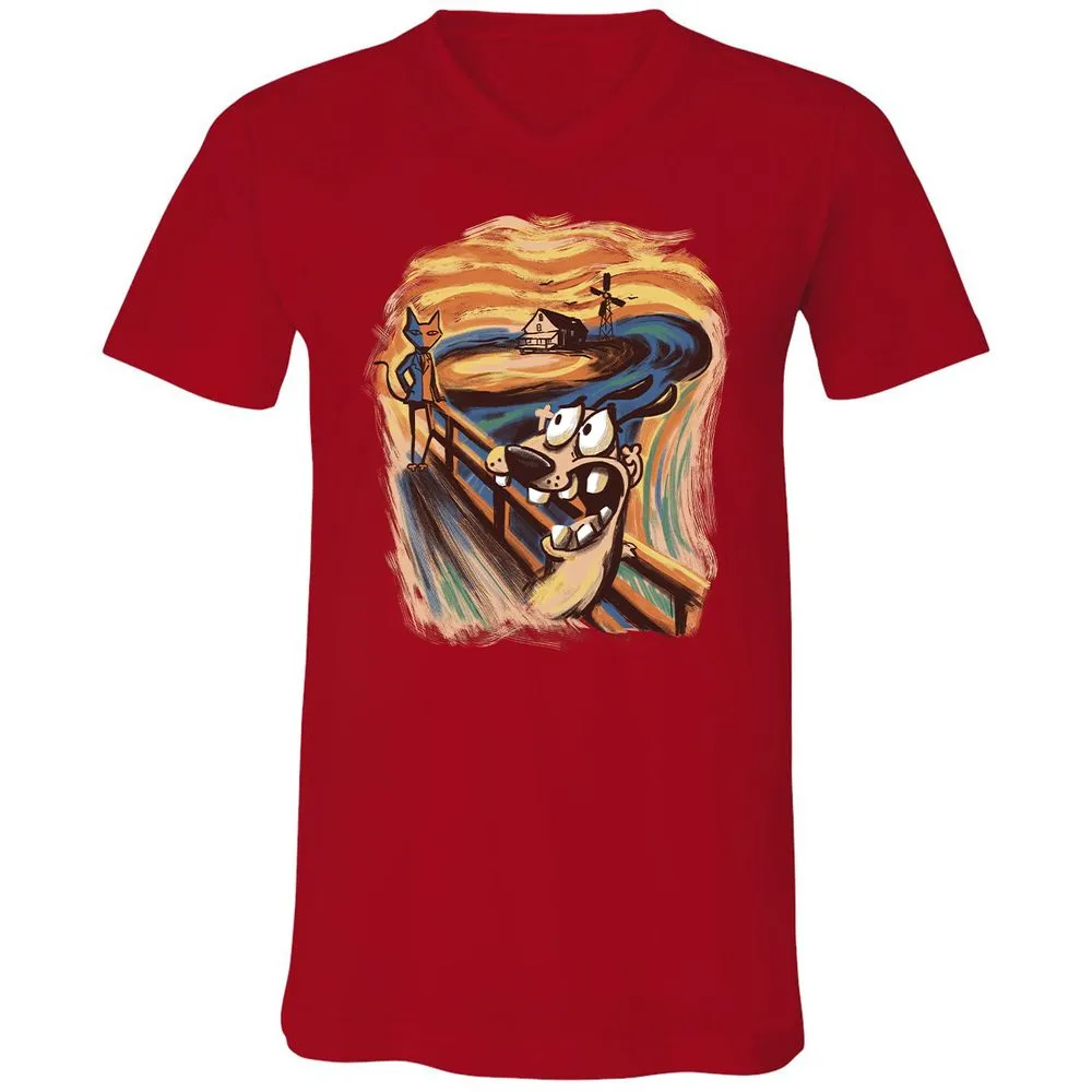 Unisex V-Neck T-Shirt - 6RUA22HA - Red - 3