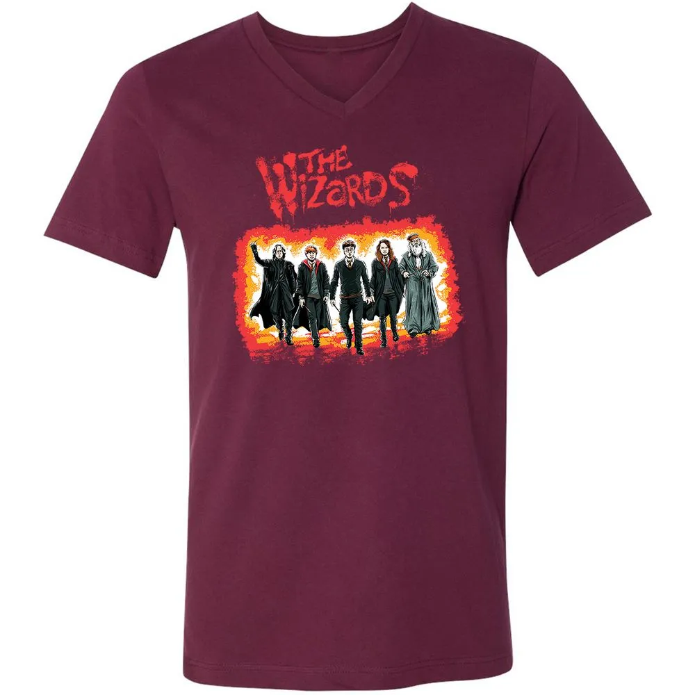 Unisex V-Neck T-Shirt - UUWE1FSK - Maroon - 6