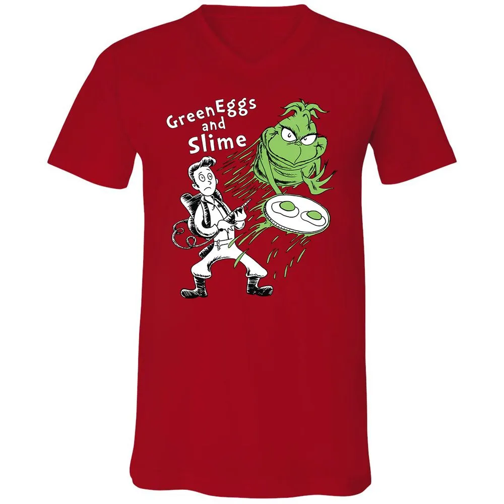 Unisex V-Neck T-Shirt - JVRZ6NN8 - Red - 3
