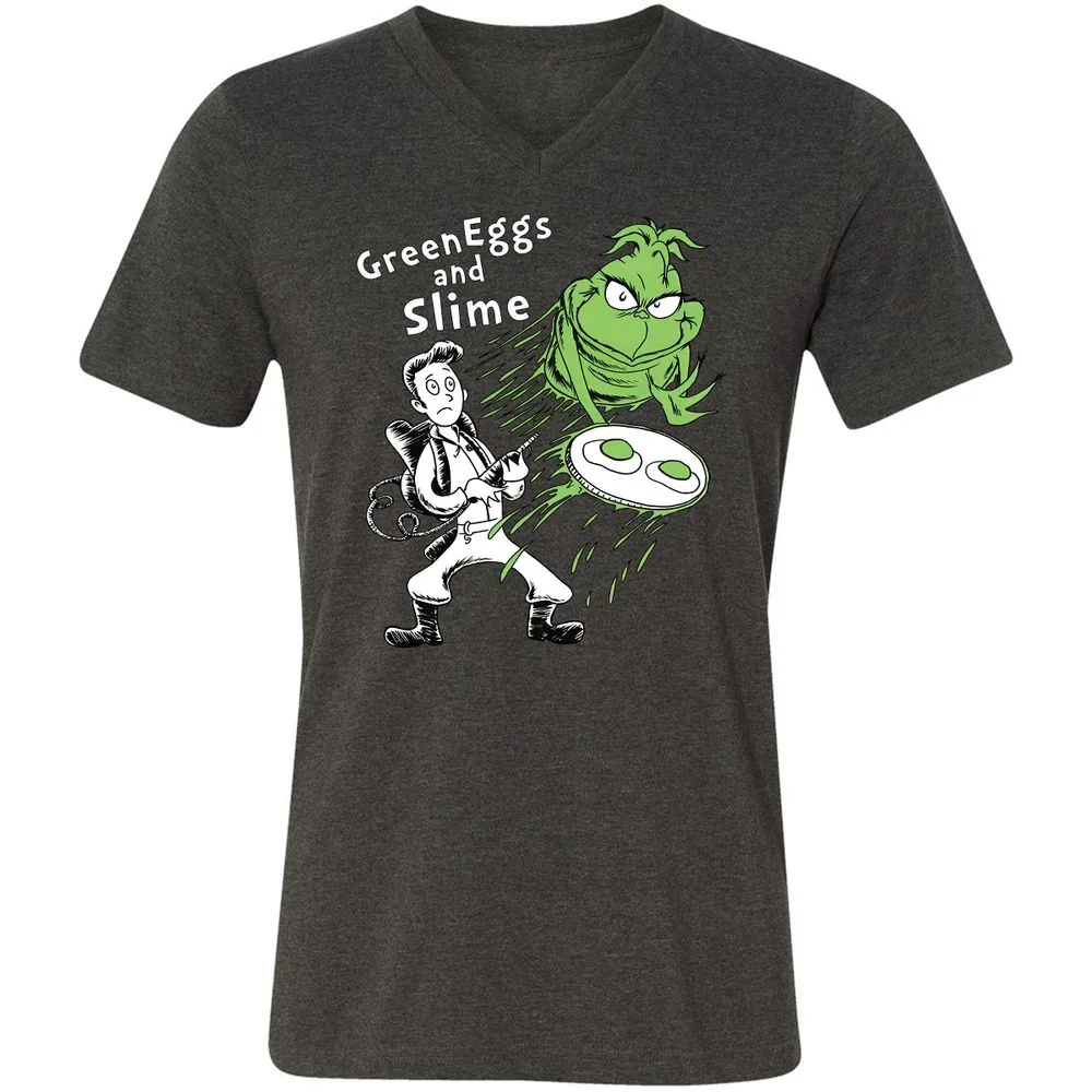 Unisex V-Neck T-Shirt - JVRZ6NN8 - Dark Grey Heather - 8