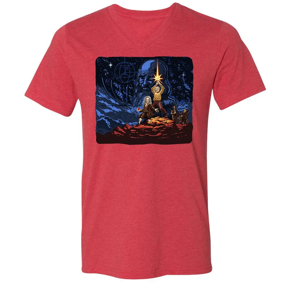Unisex V-Neck T-Shirt - 6PPSGCJH - Heather Red - 16