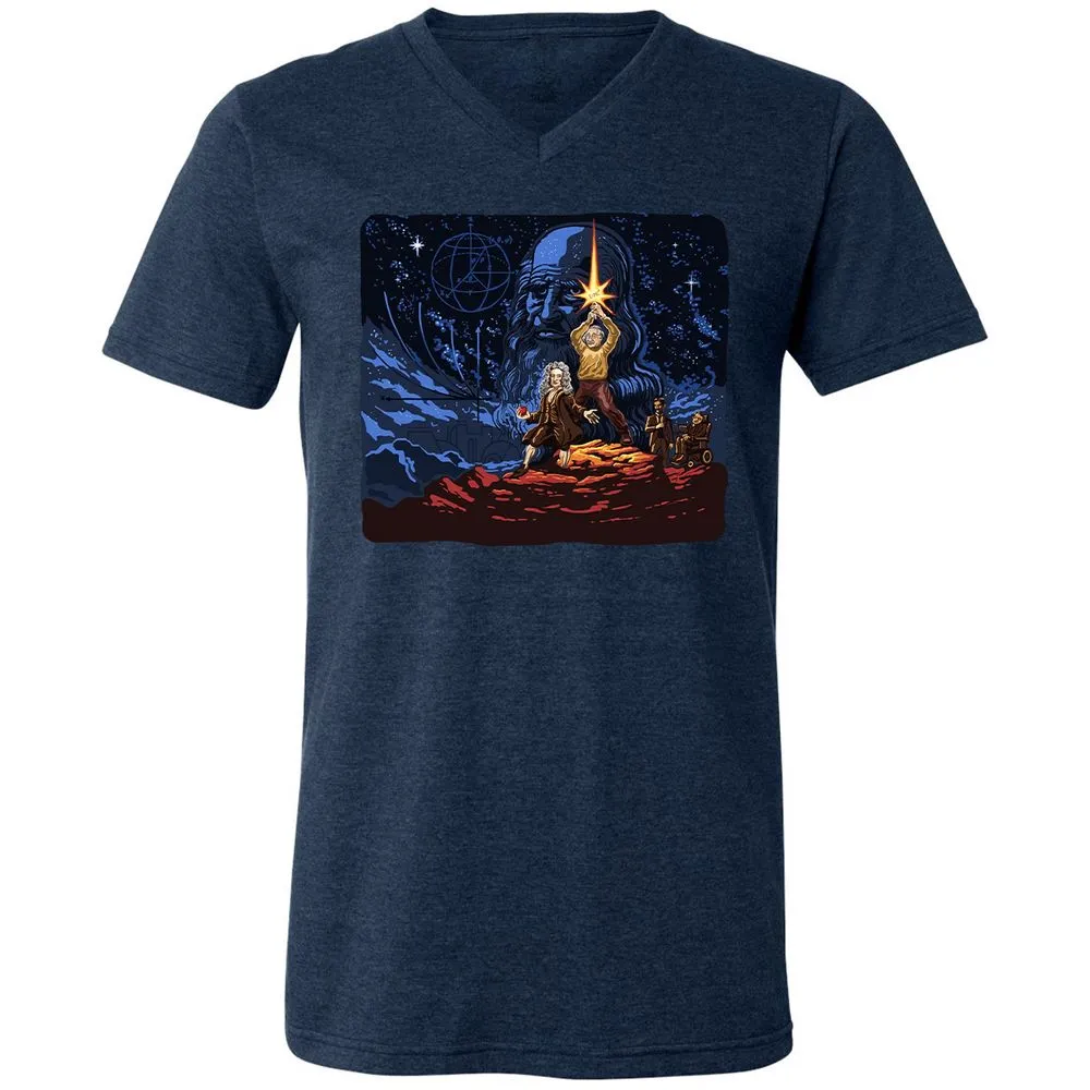Unisex V-Neck T-Shirt - 6PPSGCJH - Heather Navy - 15