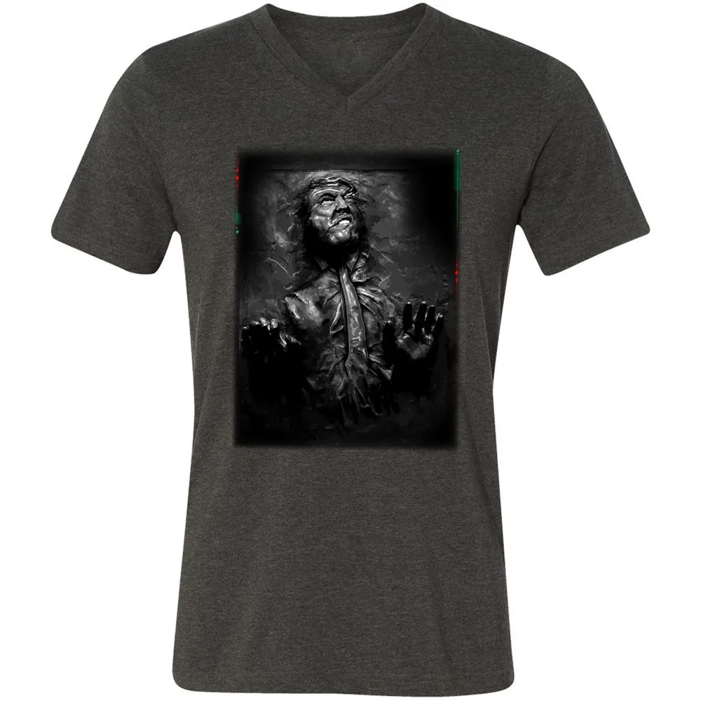 Unisex V-Neck T-Shirt - 2WBVV9WD - Dark Grey Heather - 8