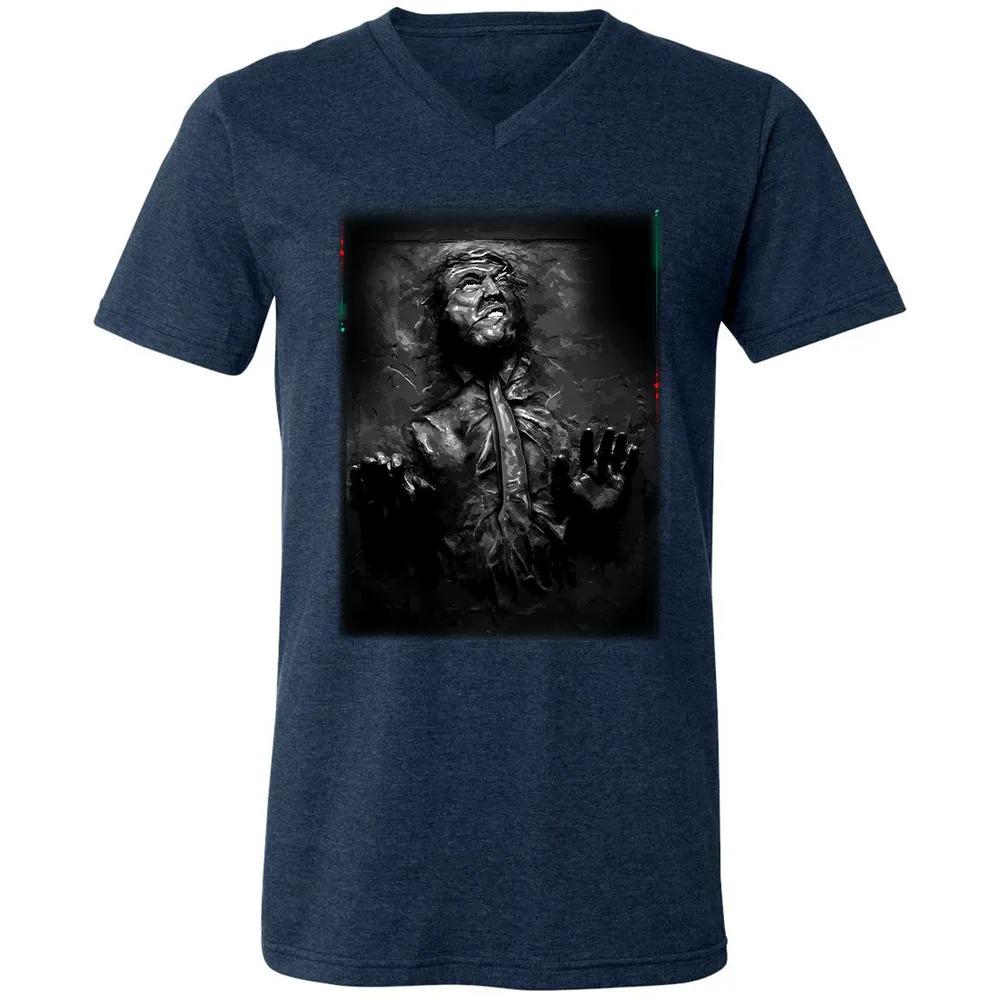 Unisex V-Neck T-Shirt - 2WBVV9WD - Heather Navy - 15