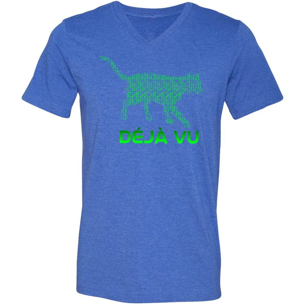 Unisex V-Neck T-Shirt - TF73KLPN - Heather True Royal - 14