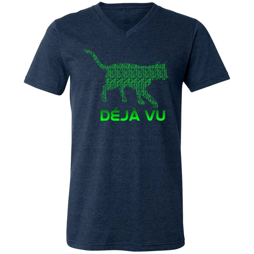 Unisex V-Neck T-Shirt - TF73KLPN - Heather Navy - 15