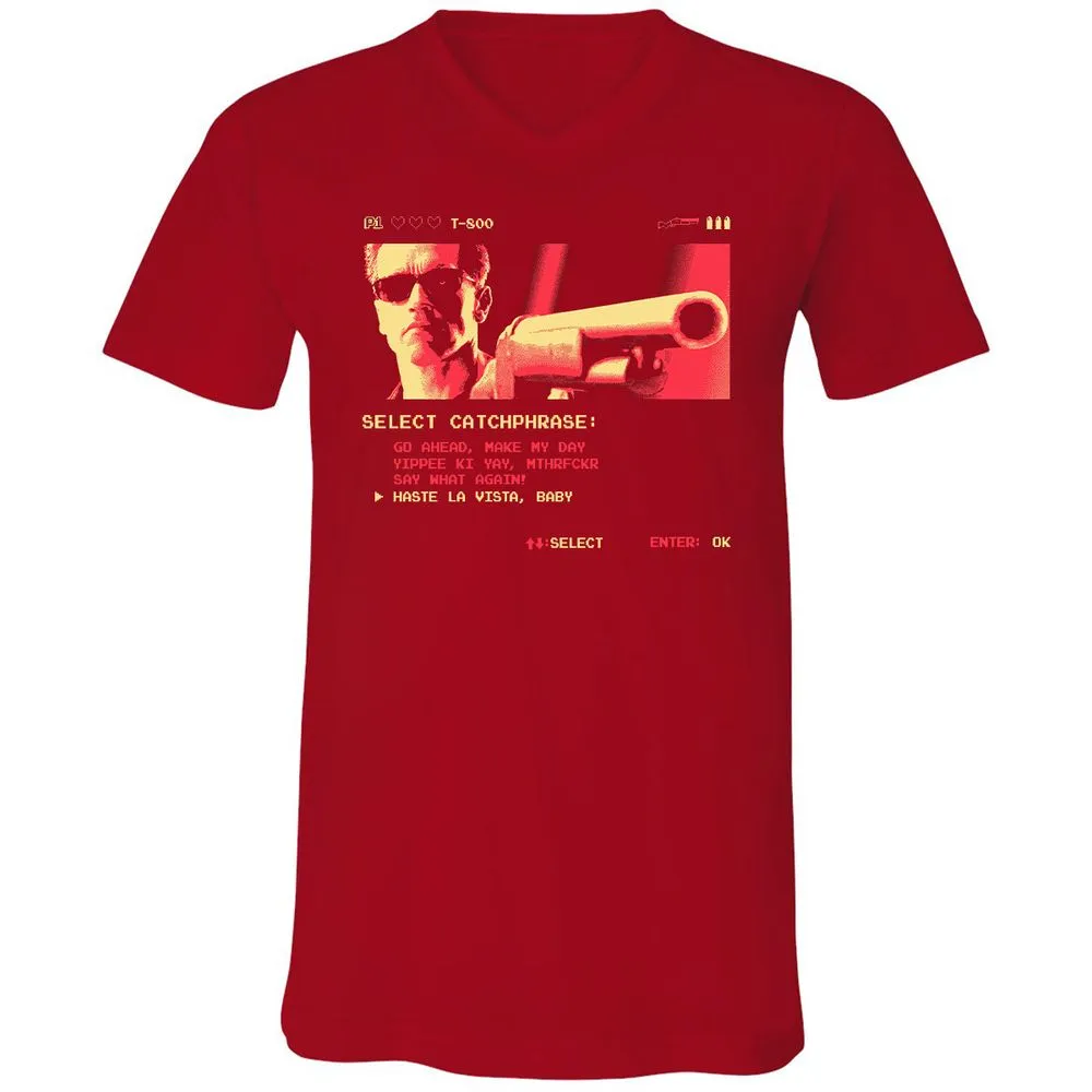 Unisex V-Neck T-Shirt - RWB5KSLR - Red - 3