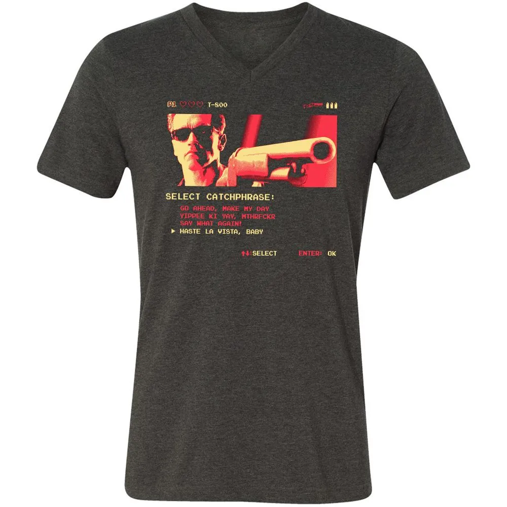 Unisex V-Neck T-Shirt - RWB5KSLR - Dark Grey Heather - 8