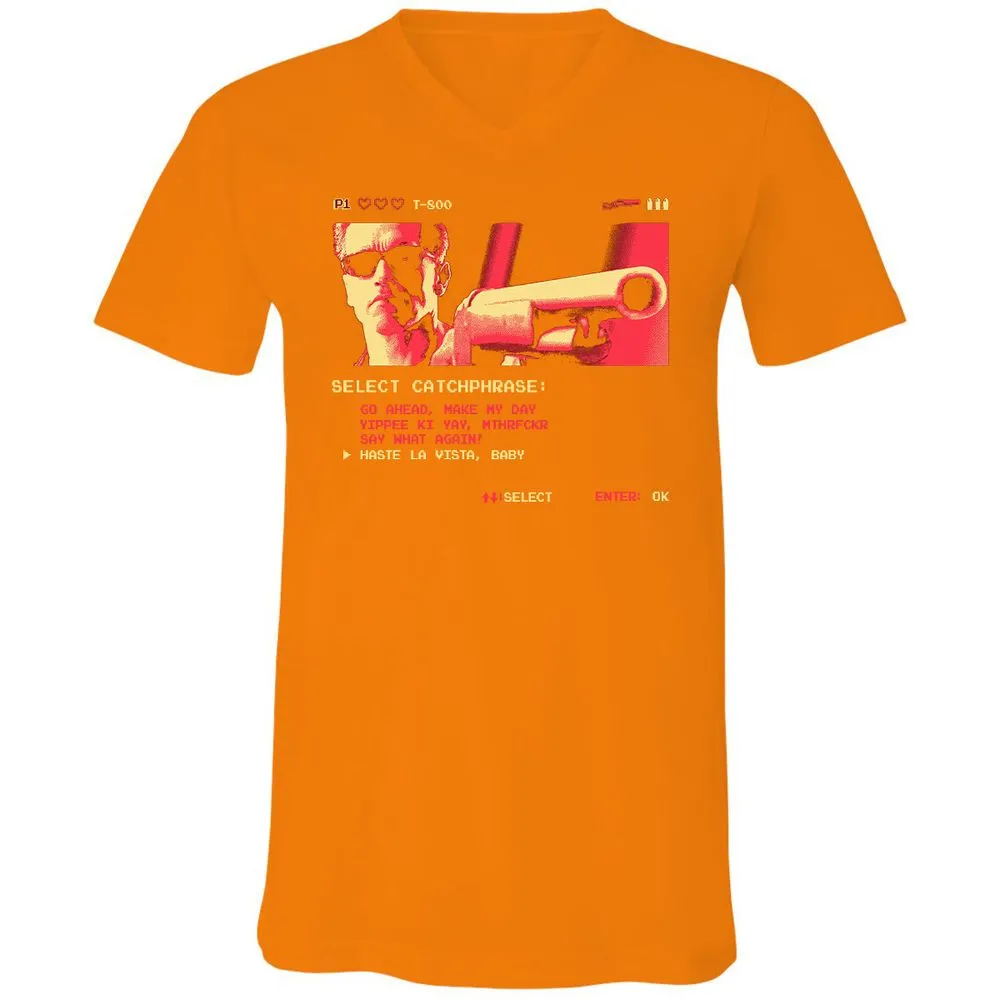 Unisex V-Neck T-Shirt - RWB5KSLR - Orange - 11