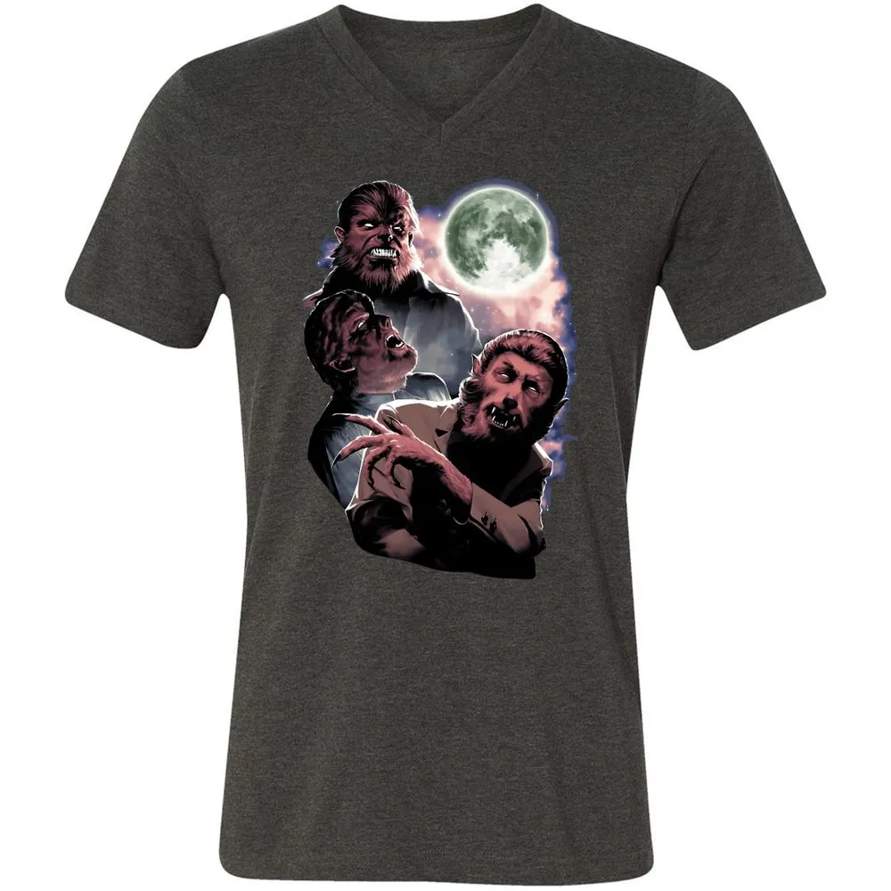 Unisex V-Neck T-Shirt - L399LW31 - Dark Grey Heather - 8