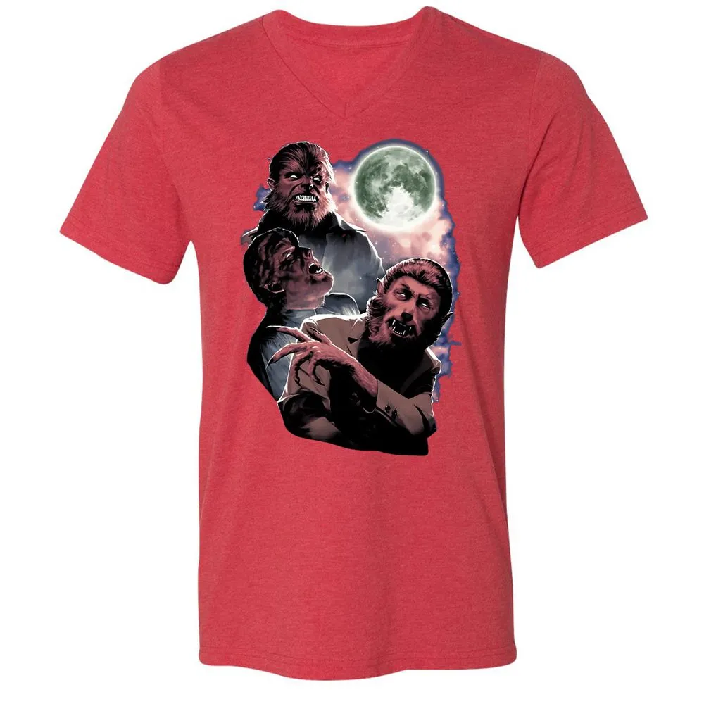 Unisex V-Neck T-Shirt - L399LW31 - Heather Red - 16