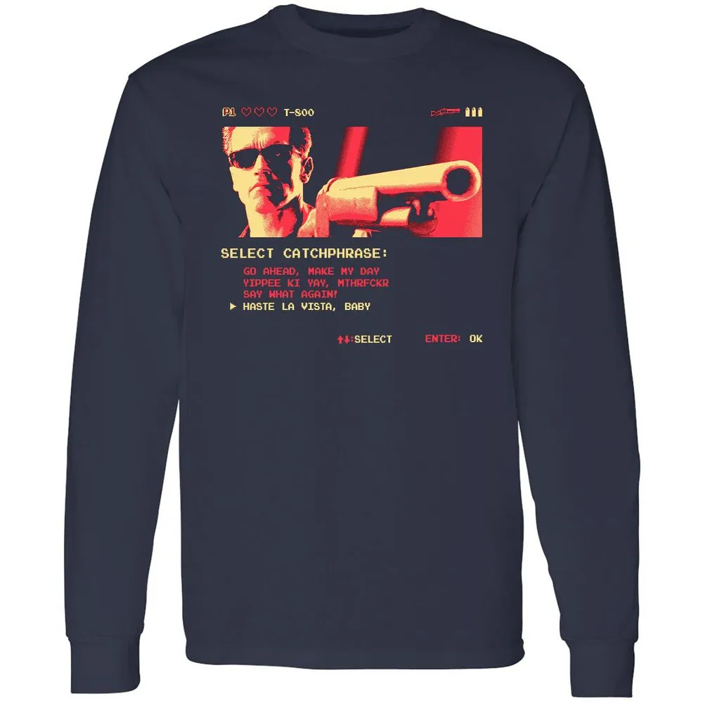 Long Sleeve T-Shirt - US1QCHNA - Navy - 2