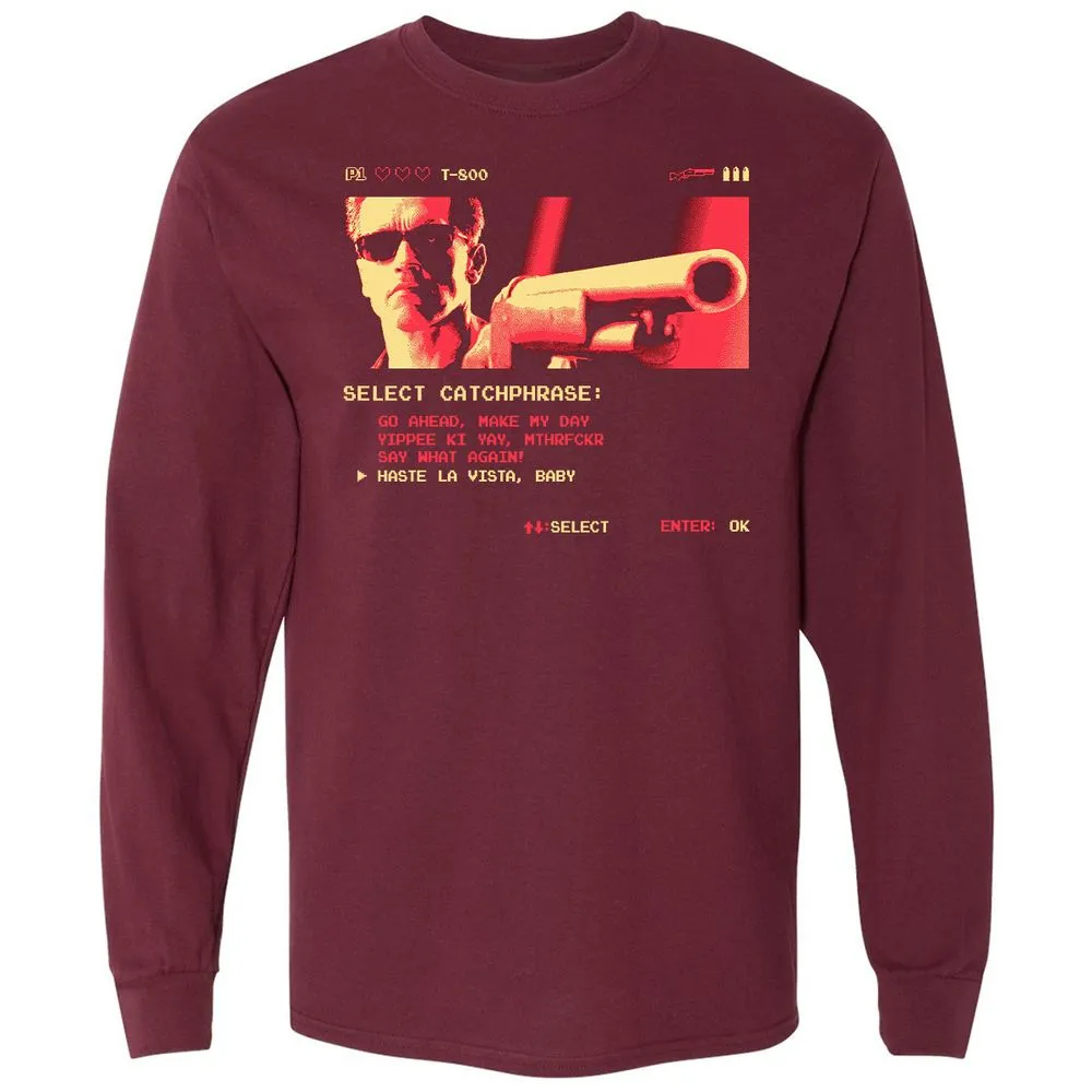 Long Sleeve T-Shirt - US1QCHNA - Maroon - 11