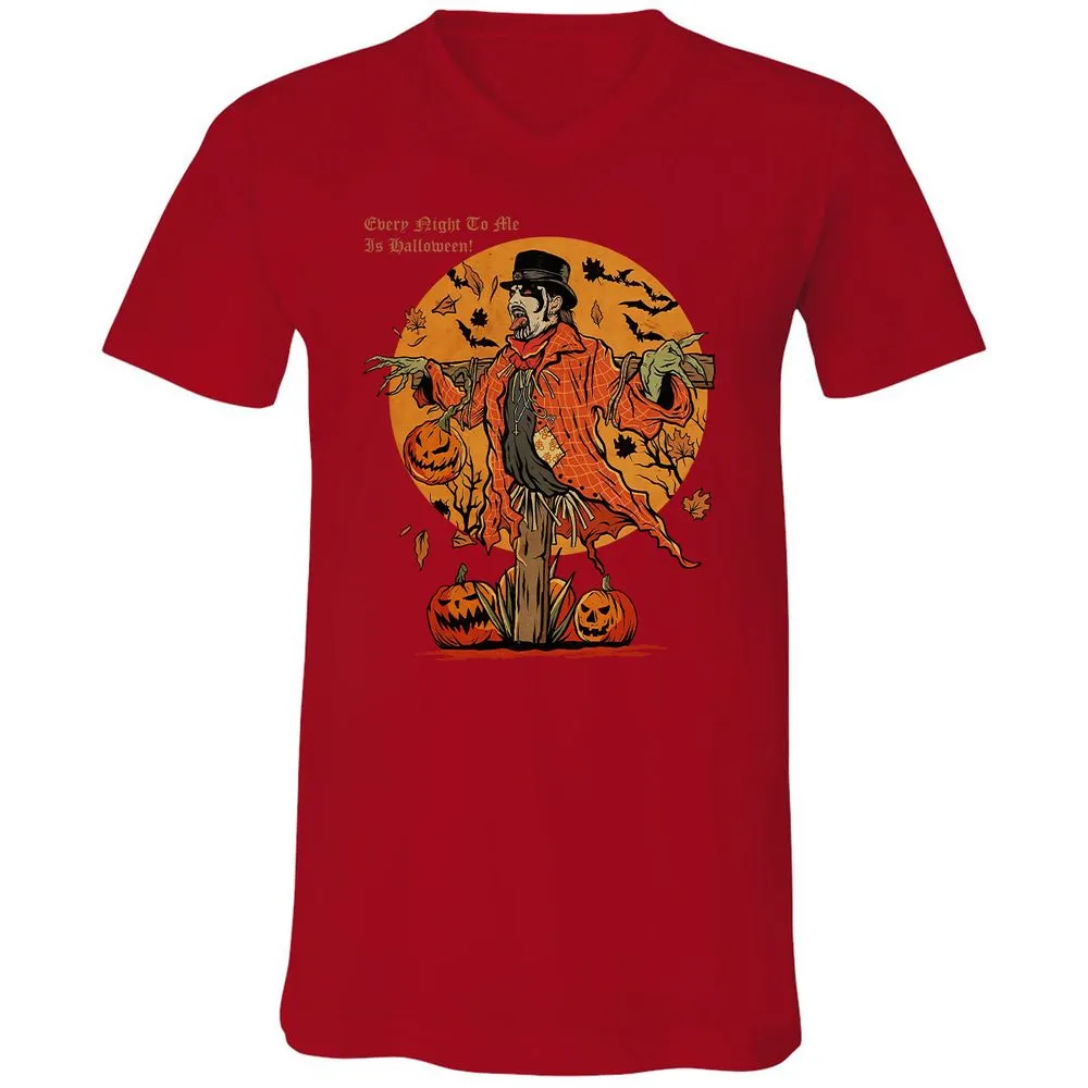 Unisex V-Neck T-Shirt - UZZTZLWU - Red - 3
