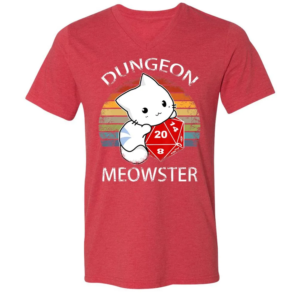 Unisex V-Neck T-Shirt - EVYR9ZHD - Heather Red - 16