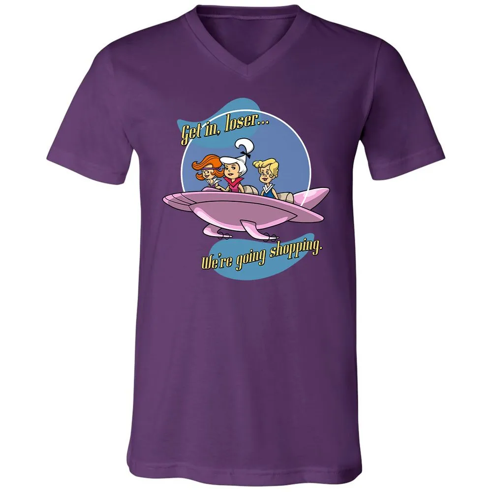 Unisex V-Neck T-Shirt - QCKP9HXC - Team Purple - 9