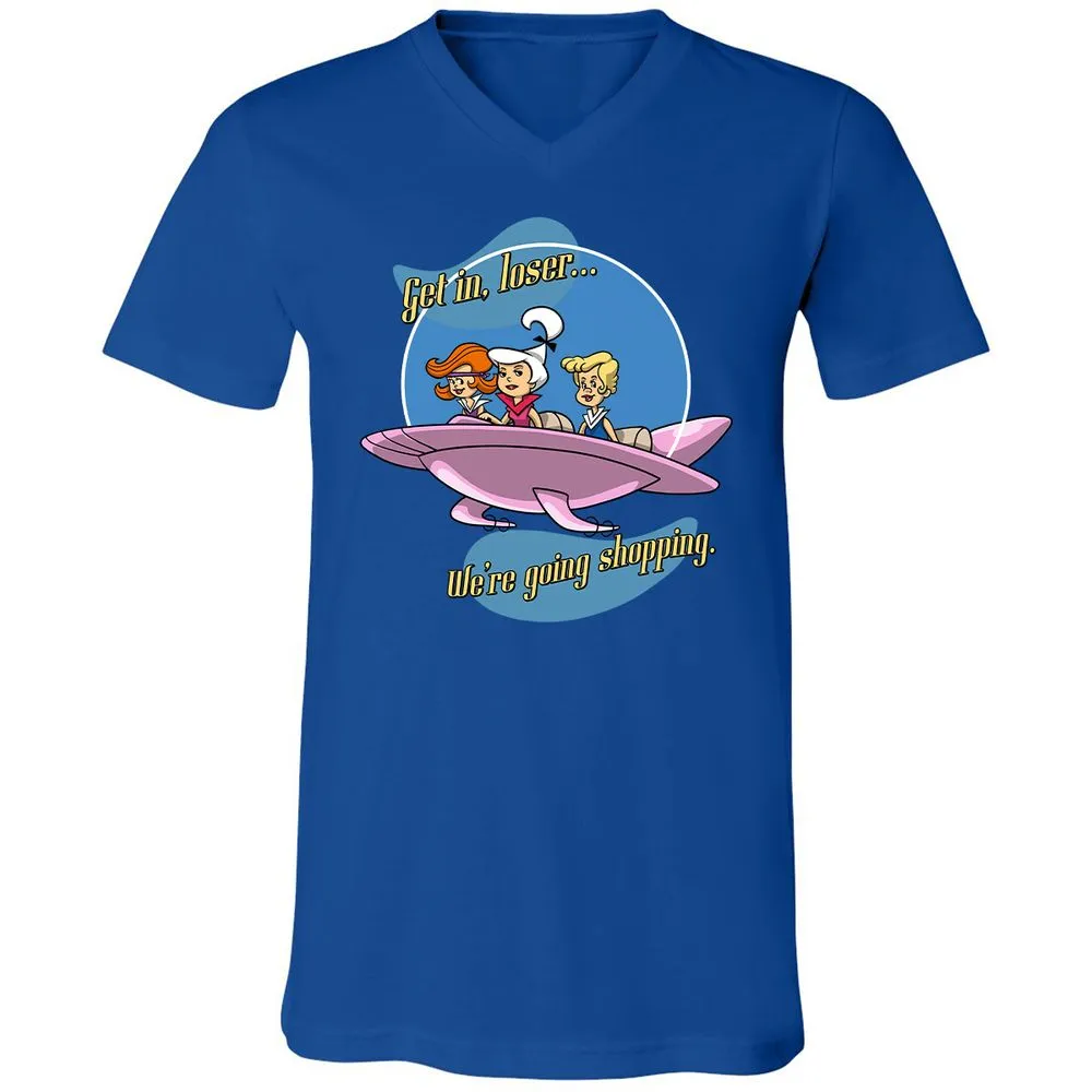 Unisex V-Neck T-Shirt - QCKP9HXC - True Royal - 4