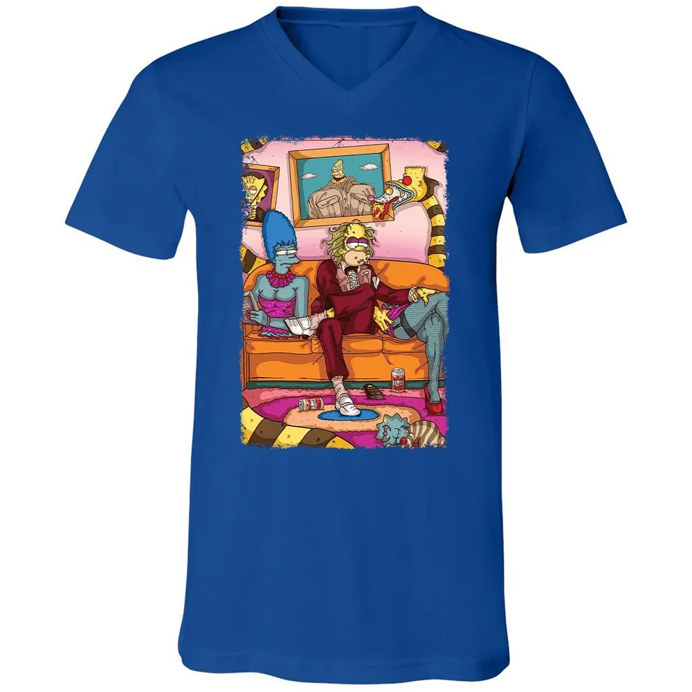 Unisex V-Neck T-Shirt - V9SHEAN2 - True Royal - 4