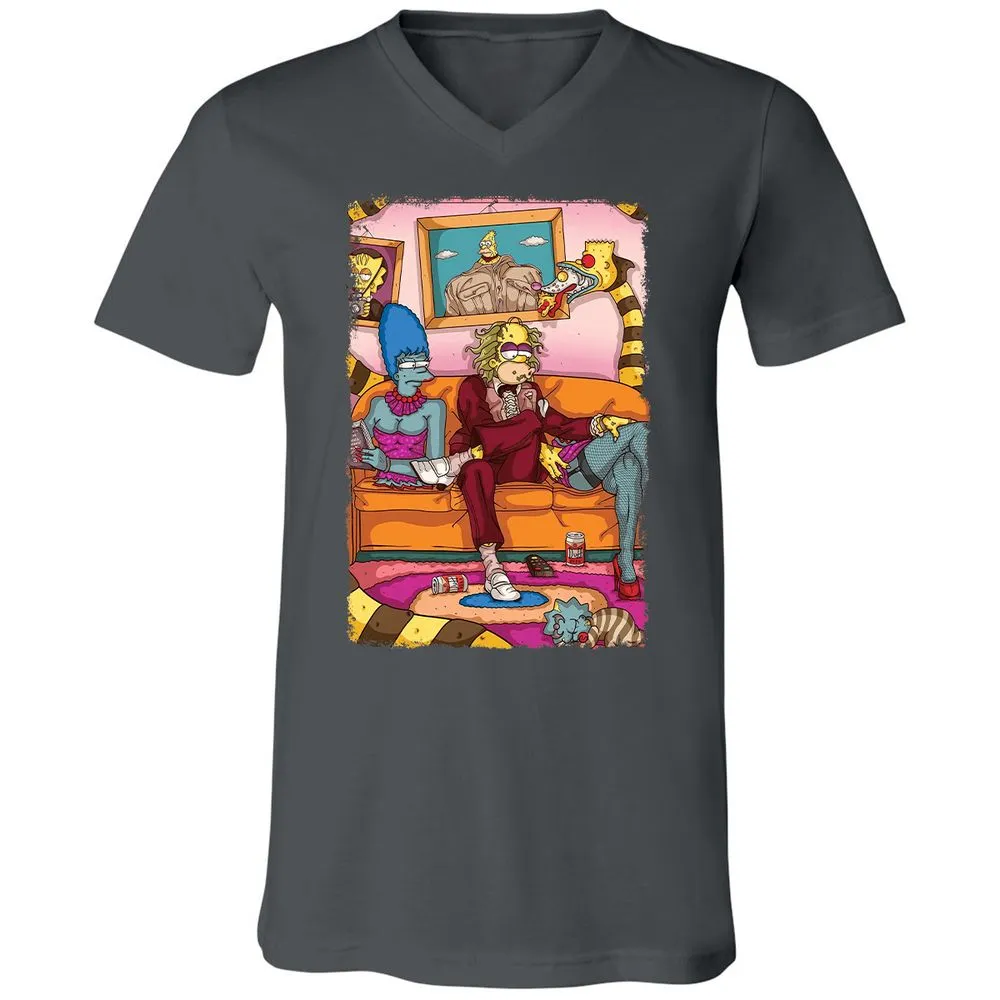 Unisex V-Neck T-Shirt - V9SHEAN2 - Asphalt - 12