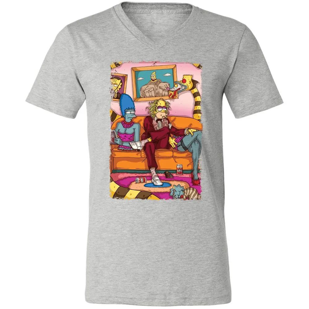 Unisex V-Neck T-Shirt - V9SHEAN2 - Athletic Heather - 7