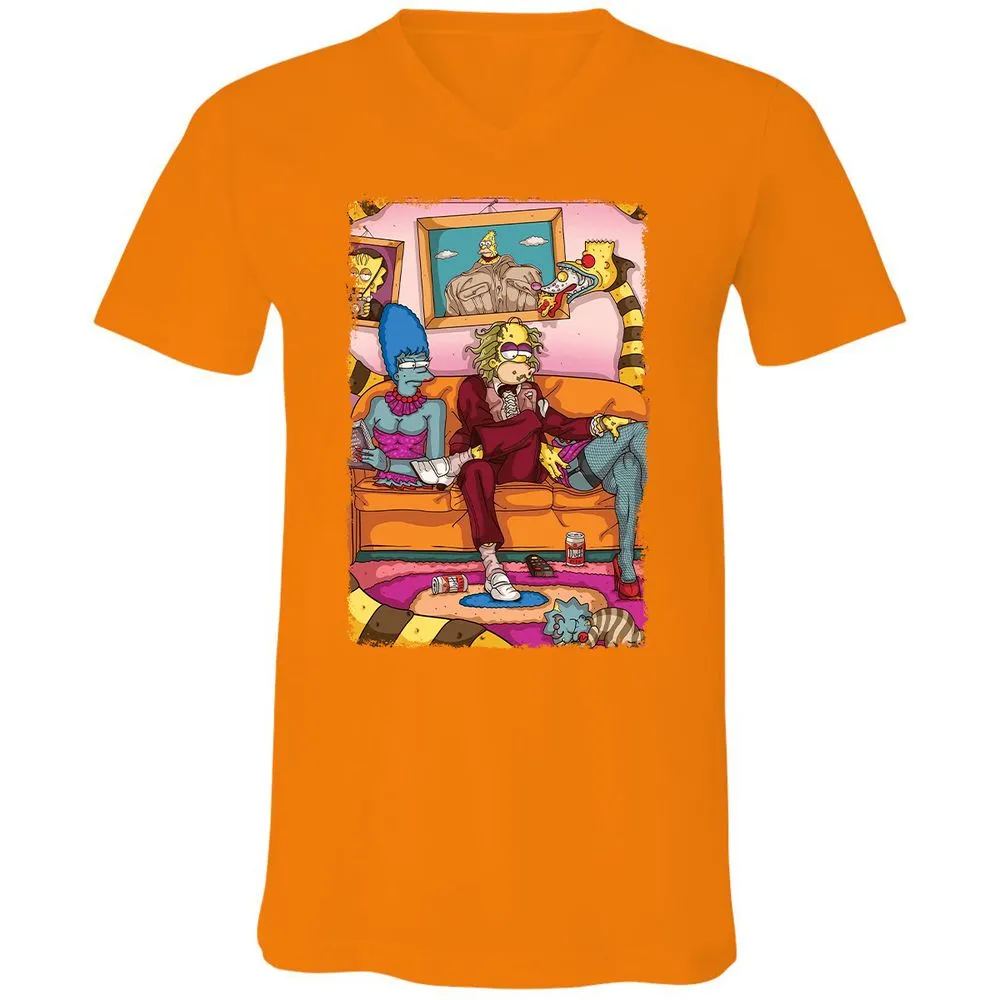 Unisex V-Neck T-Shirt - V9SHEAN2 - Orange - 11