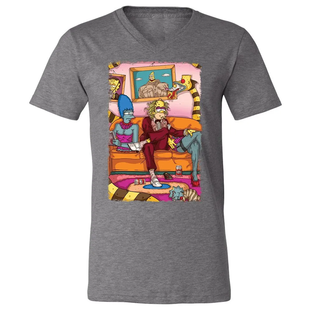 Unisex V-Neck T-Shirt - V9SHEAN2 - Deep Heather - 13