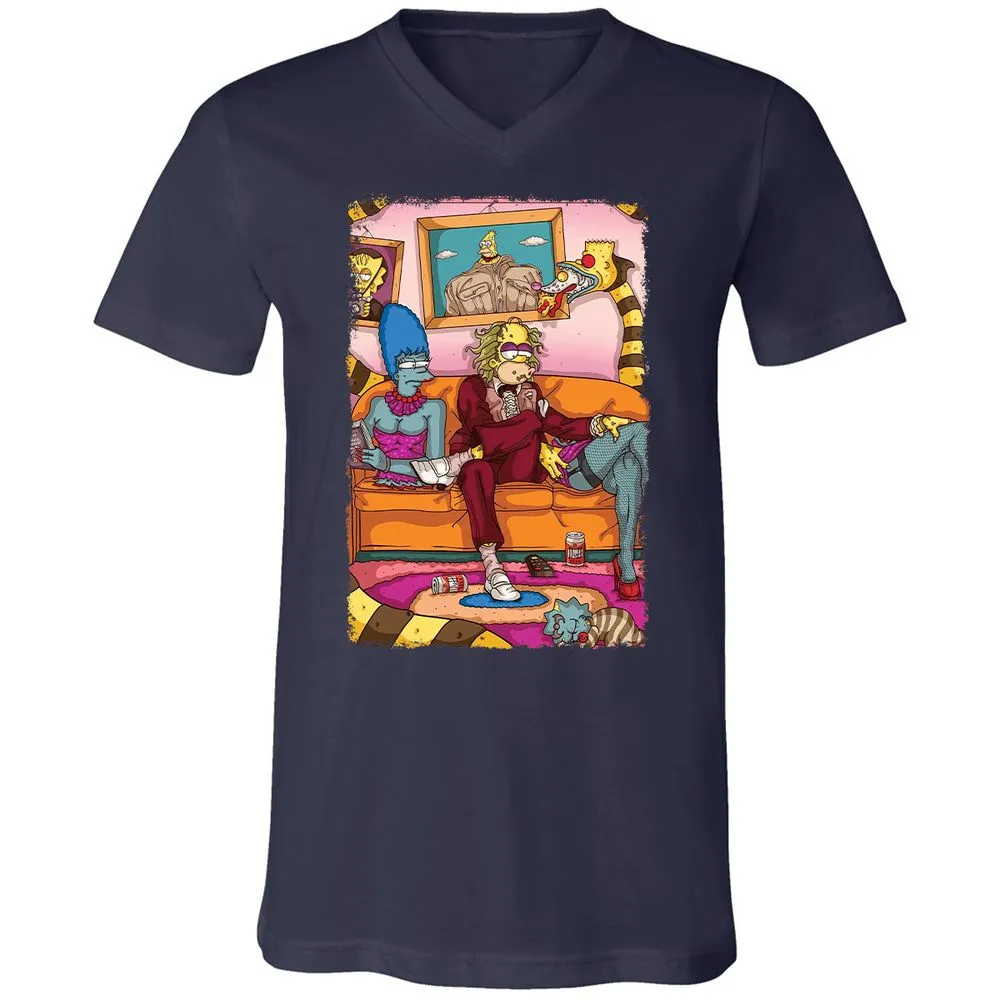 Unisex V-Neck T-Shirt - V9SHEAN2 - Navy - 2