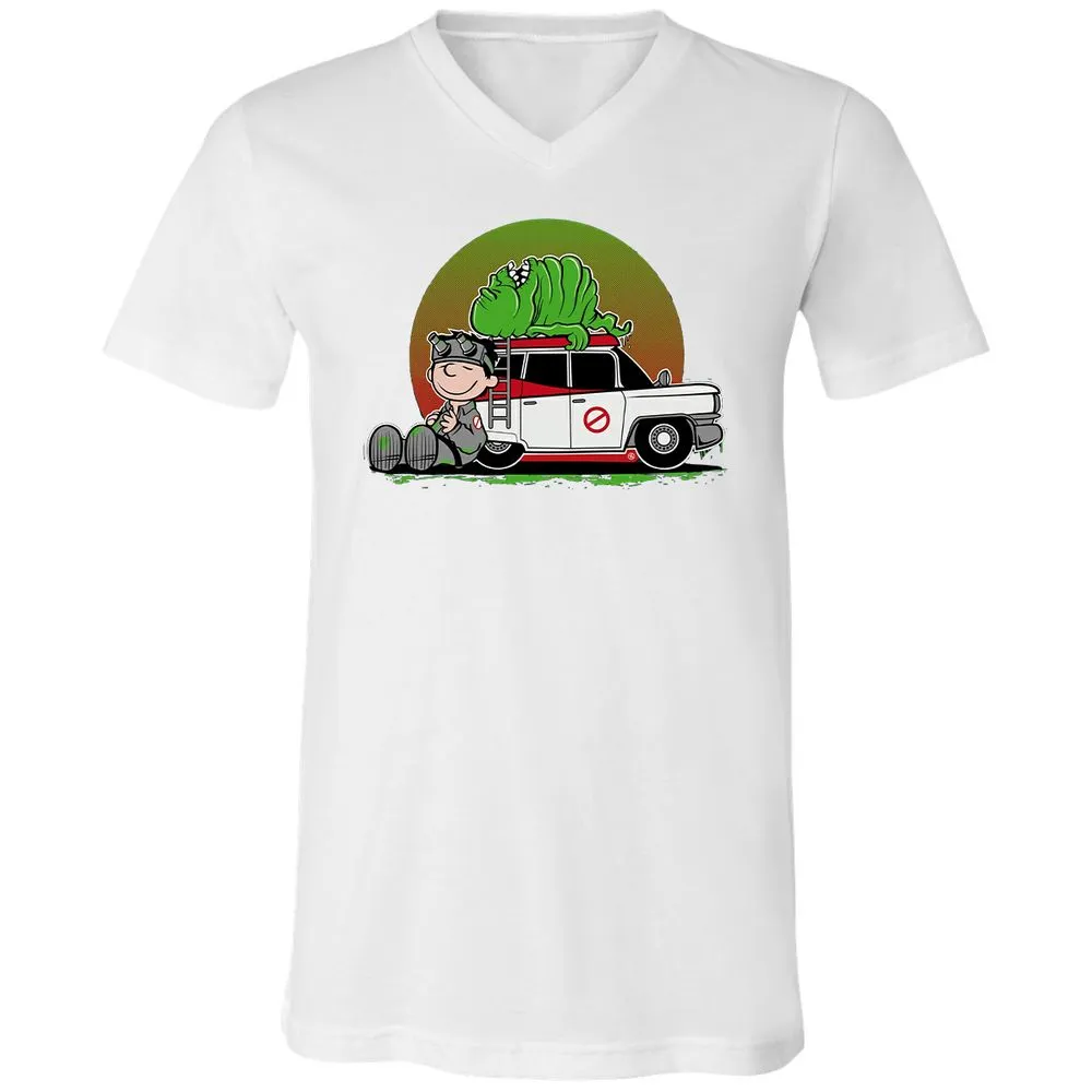 Unisex V-Neck T-Shirt - YYHXLGMF - White - 5