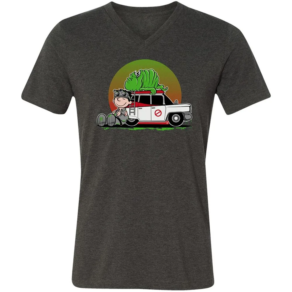 Unisex V-Neck T-Shirt - YYHXLGMF - Dark Grey Heather - 8