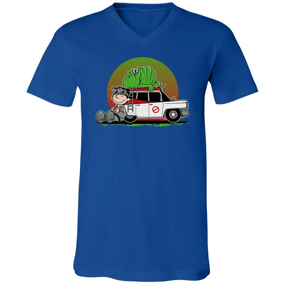 Unisex V-Neck T-Shirt - YYHXLGMF - True Royal - 4