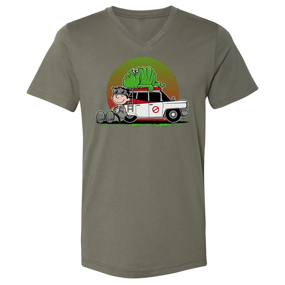 Unisex V-Neck T-Shirt - YYHXLGMF - Military Green - 10