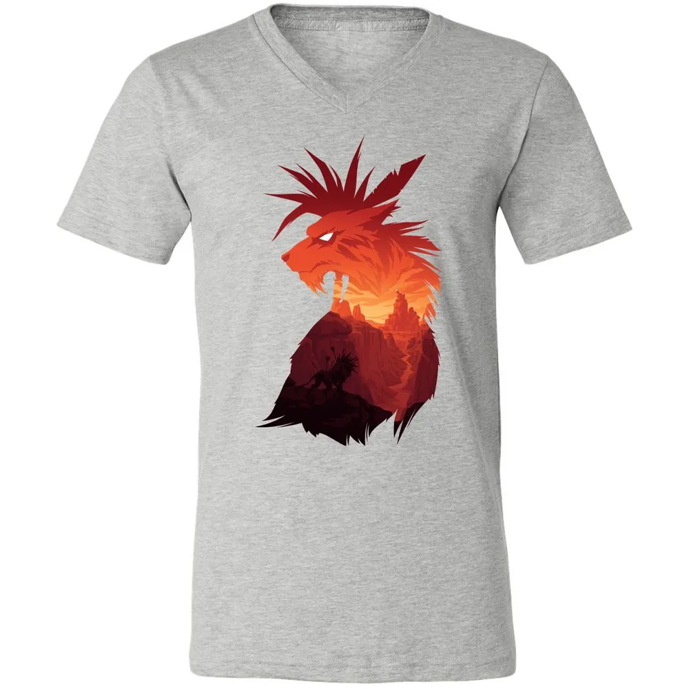Unisex V-Neck T-Shirt - NLNKSUZ6 - Athletic Heather - 7
