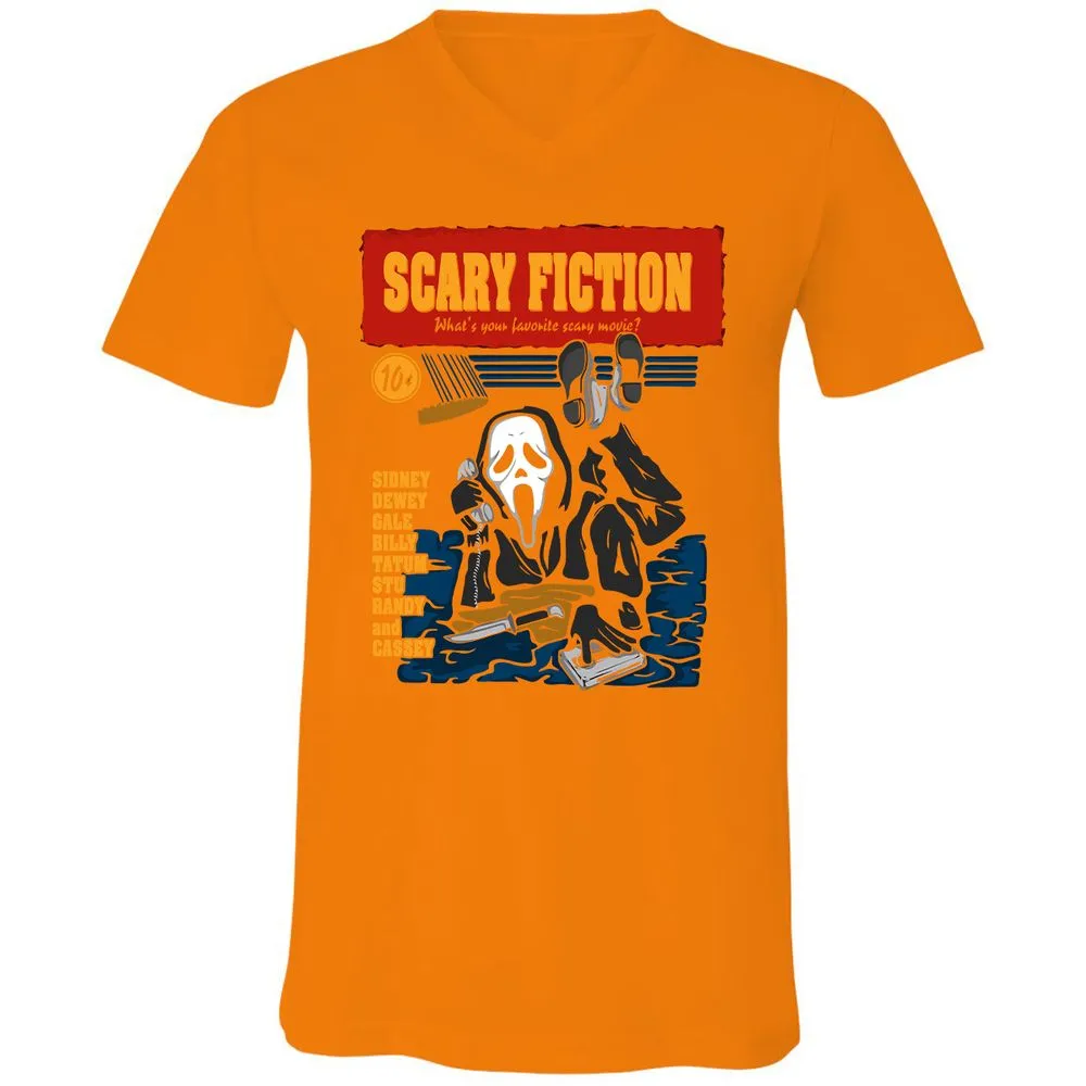 Unisex V-Neck T-Shirt - F9CJXN3E - Orange - 11