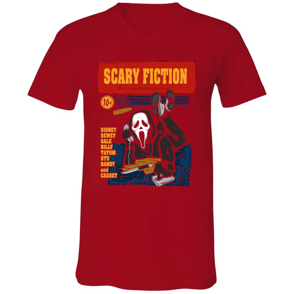 Unisex V-Neck T-Shirt - F9CJXN3E - Red - 3