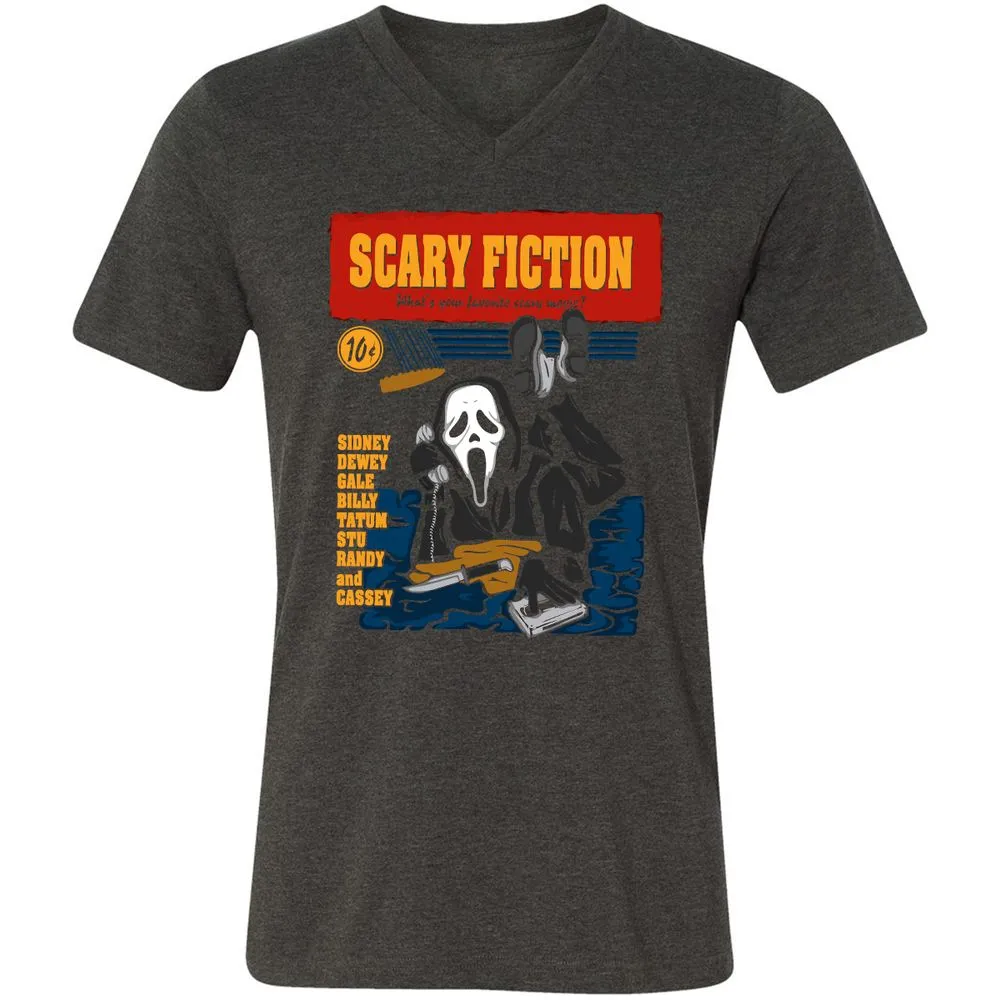 Unisex V-Neck T-Shirt - F9CJXN3E - Dark Grey Heather - 8