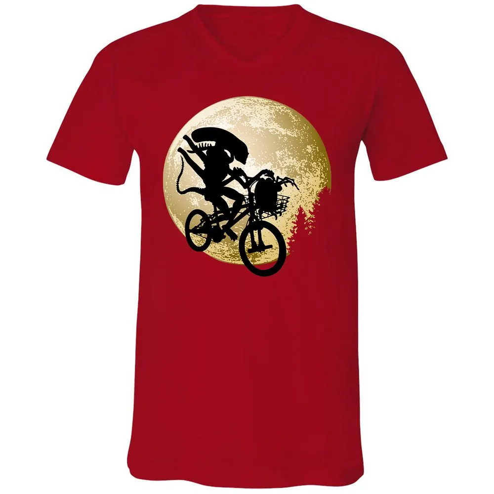 Unisex V-Neck T-Shirt - G3YM7JHR - Red - 3