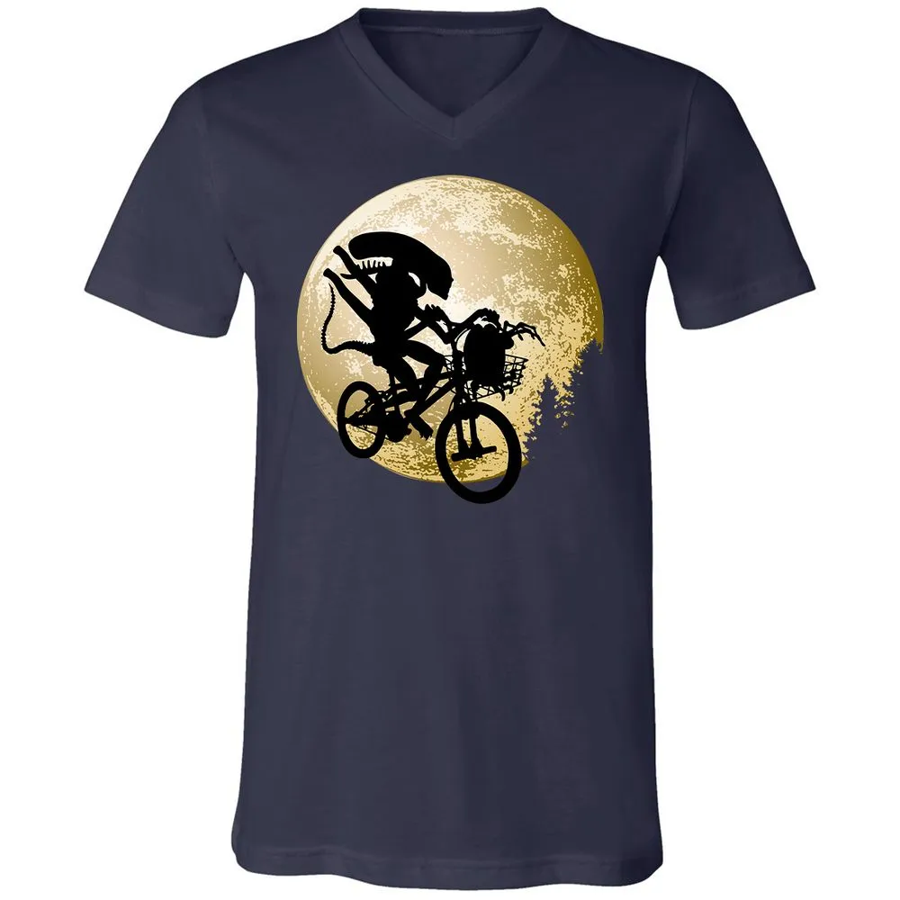 Unisex V-Neck T-Shirt - G3YM7JHR - Navy - 2