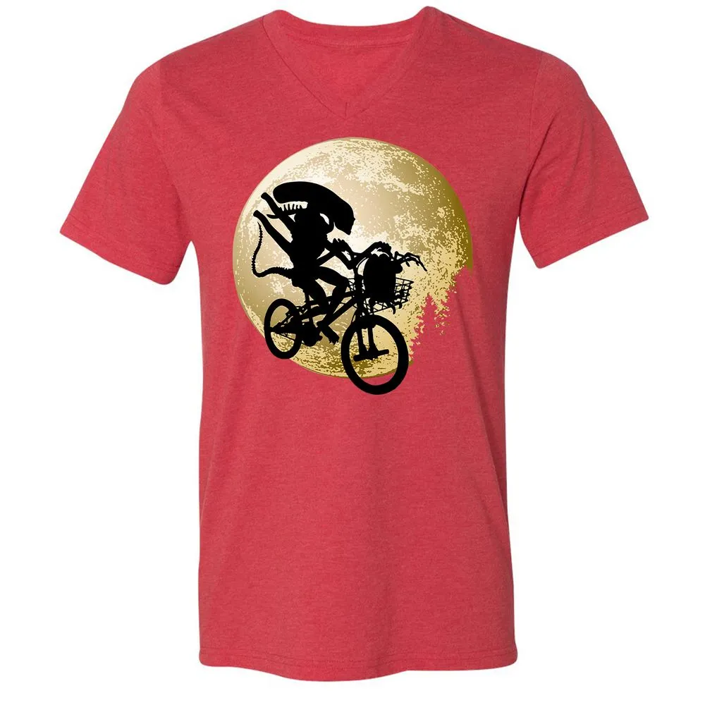Unisex V-Neck T-Shirt - G3YM7JHR - Heather Red - 16